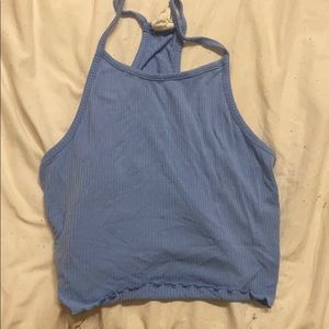 blue halter top (L) from tillys